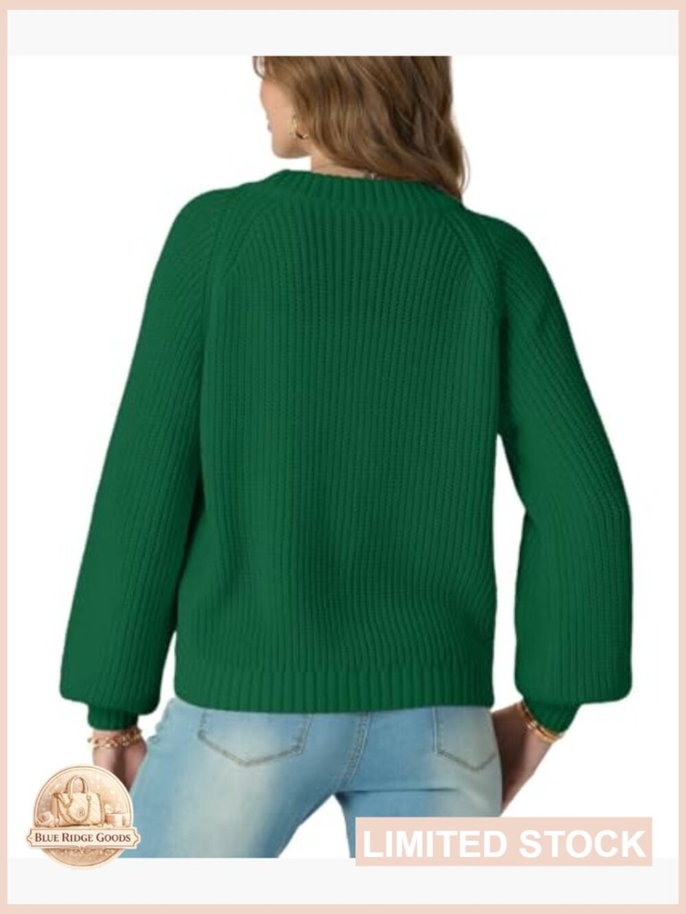 Chunky Knit Cardigan Oversized V-Neck Button Front Loose Fit Sweater - Picture 6 of 7